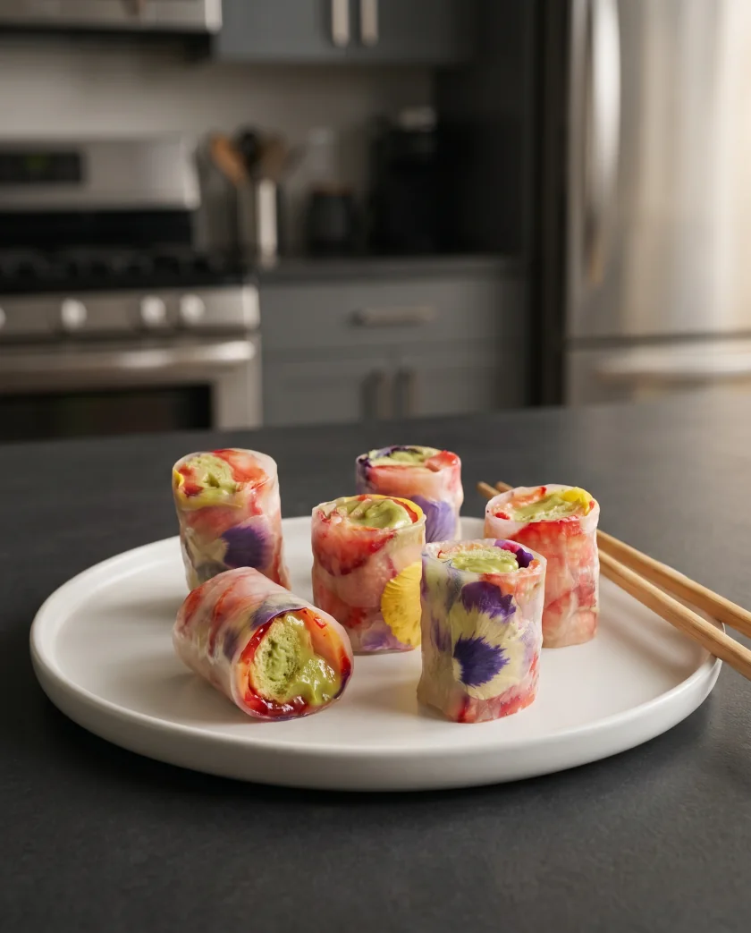 Maki aux fraises et thé matcha