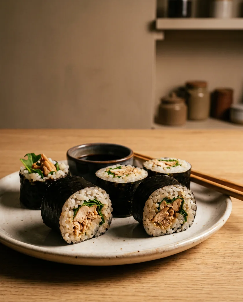 Maki volaille et sauce soja