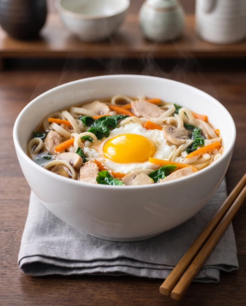 Nouilles udon façon nabe