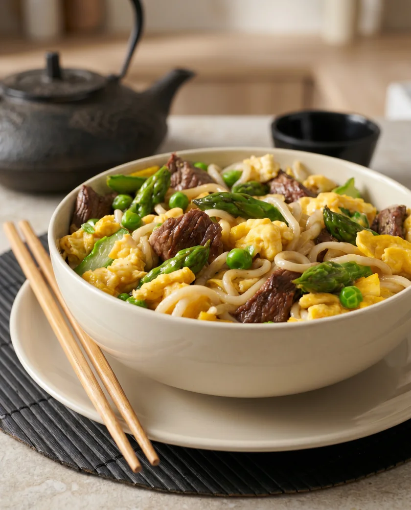 Ramen bœuf façon omelette