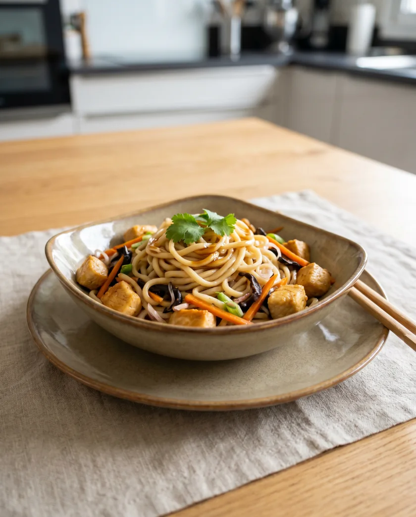 Ramen sautées poulet teriyaki