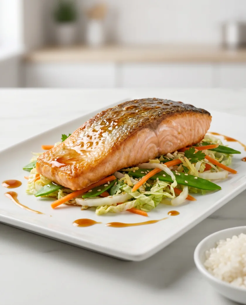Saumon laqué sauce teriyaki