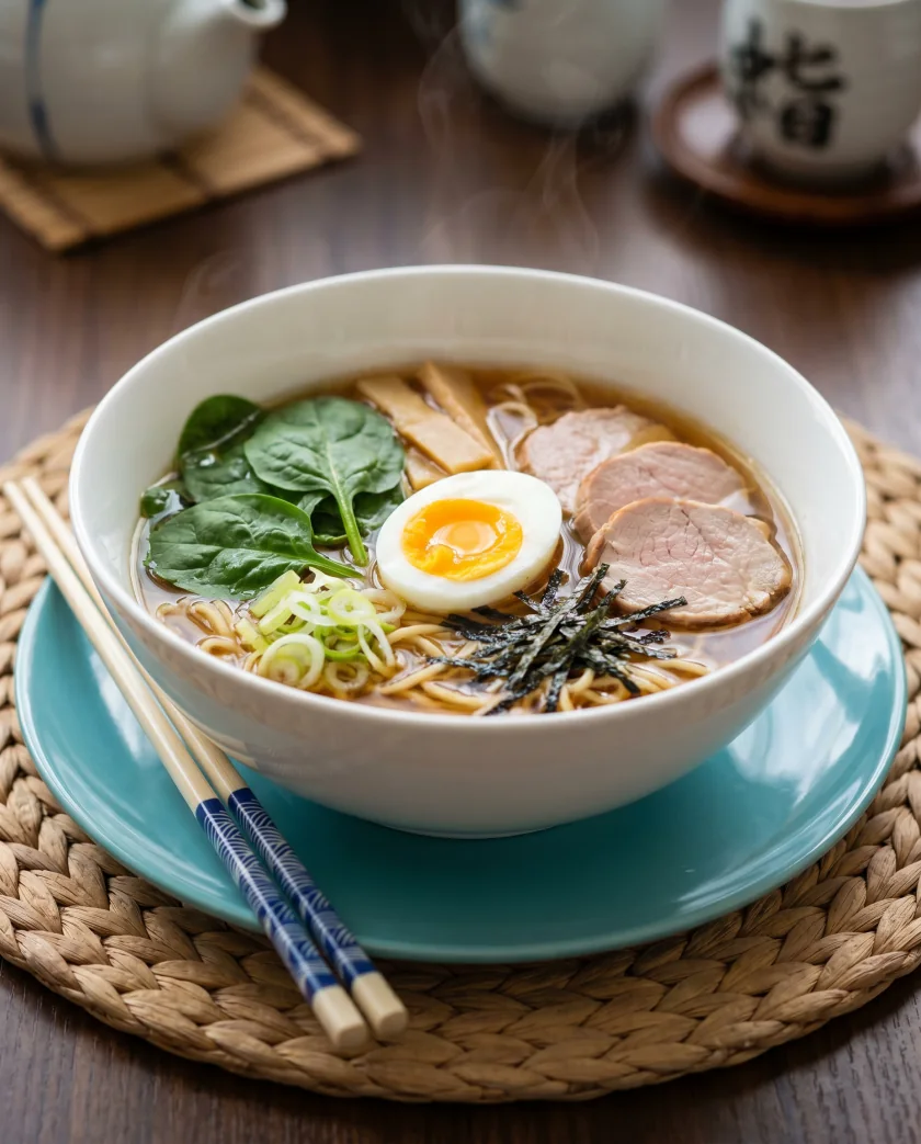Soupe ramen soja caramel